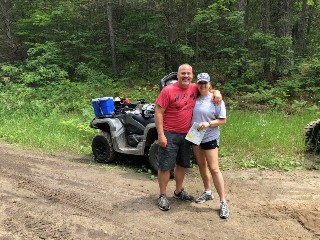 Tina and Husband Devin ATV