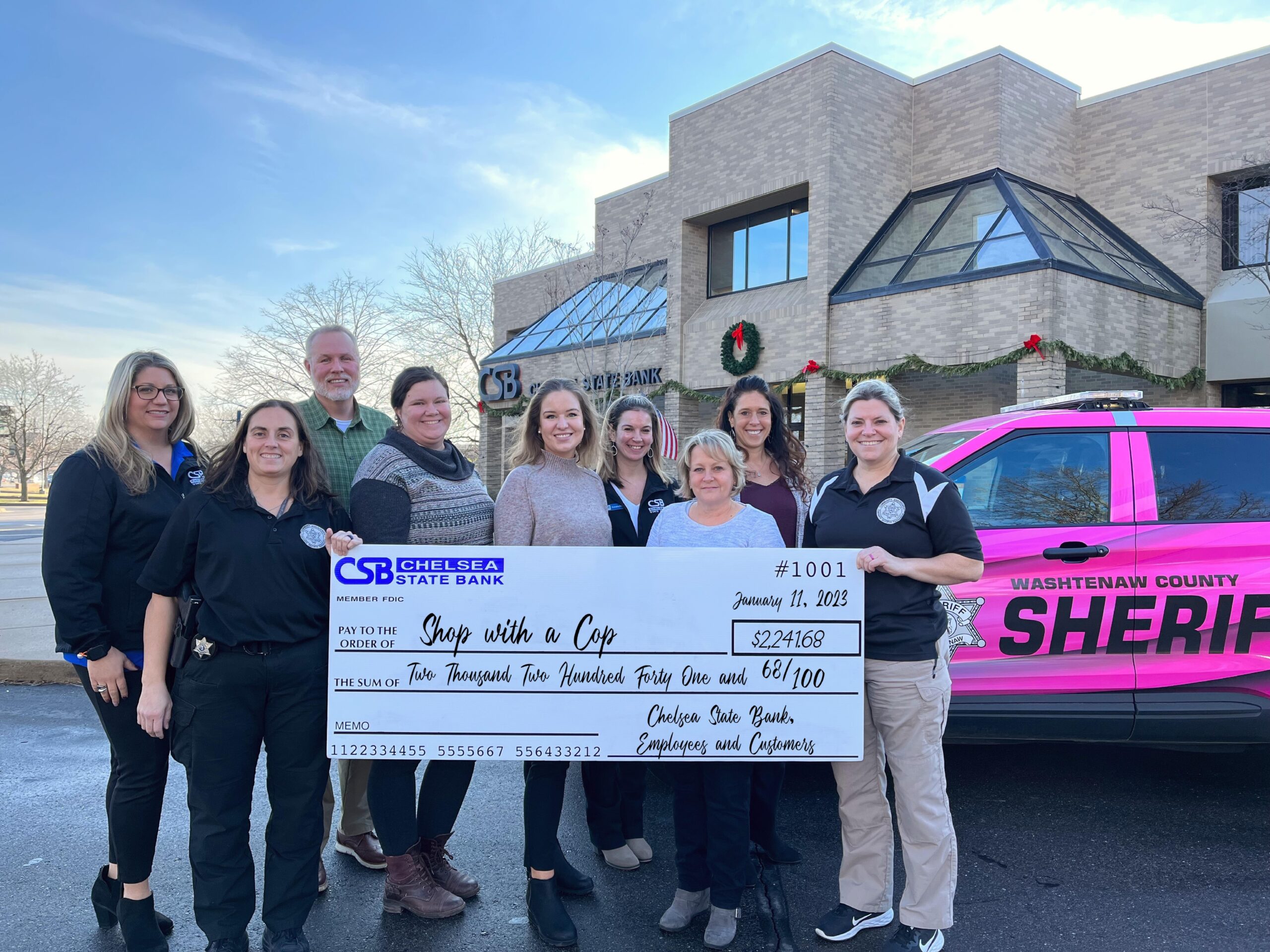 Shop with a cop donation for $2,241.68