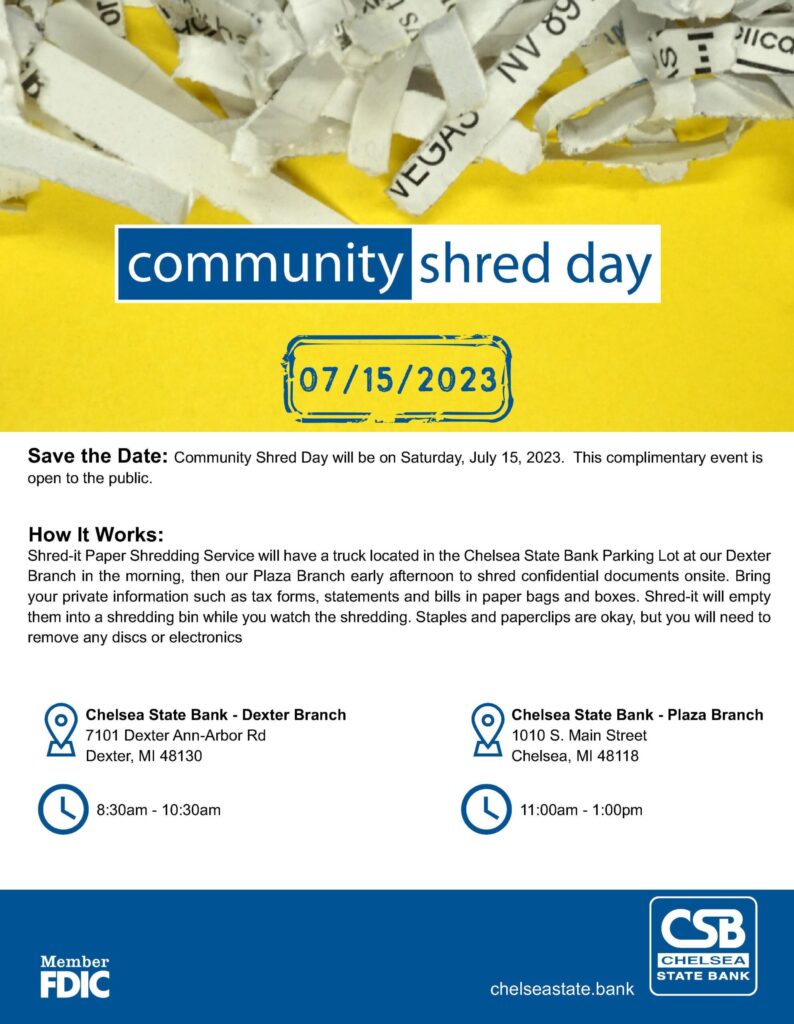 Community Shred Day 7-15-2023