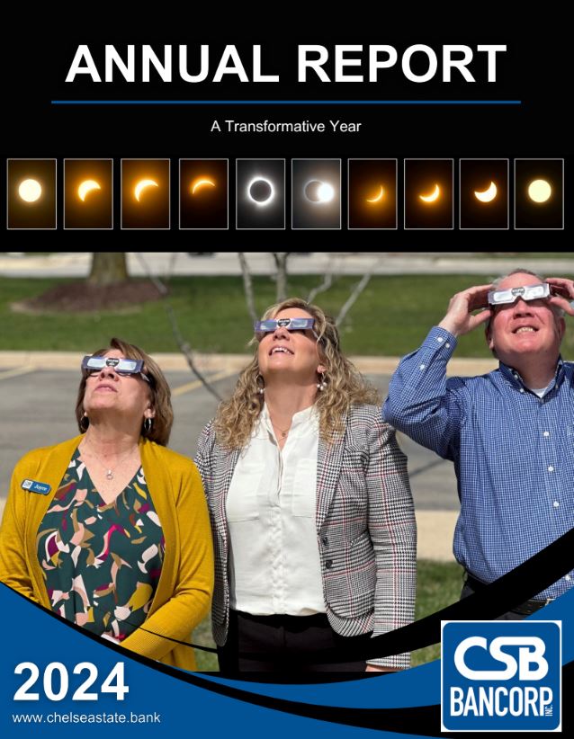 204 Annual Report Cover - CBS employees viewing the Solar Eclipse